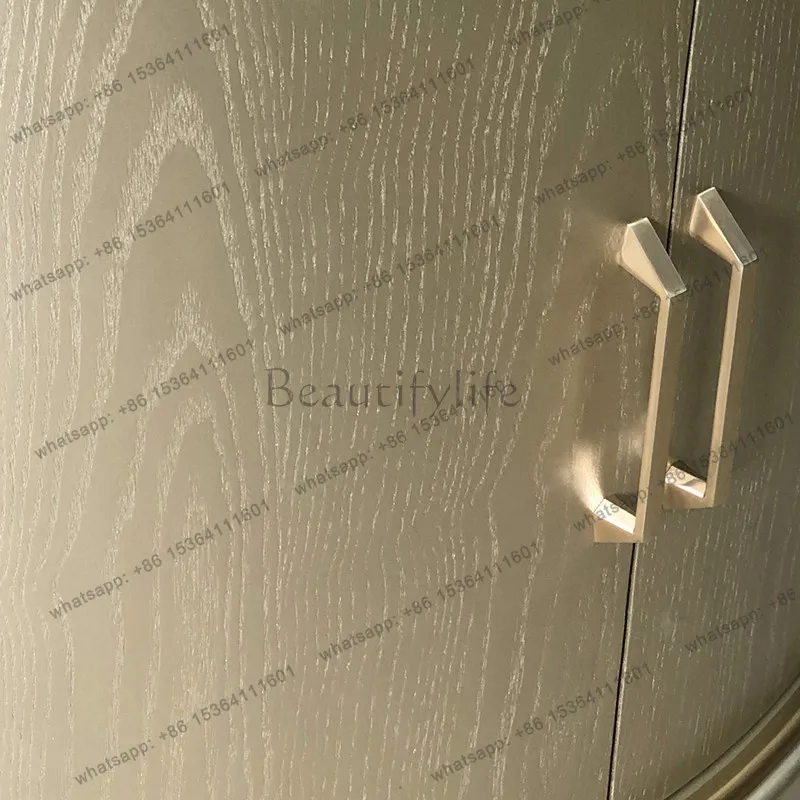 XX. Light luxury simple solid wood triangular corner cabinet Modern wall triangular cabinet