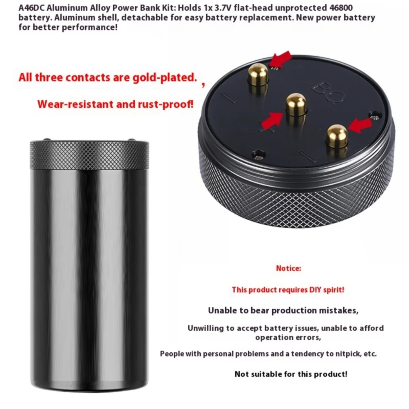 F68B Power Power Power Battery Shell مربع الإسكان PD22.5W 4680/4695 حالة البطارية لا يوجد لحام مطلوب للسفر والخارج