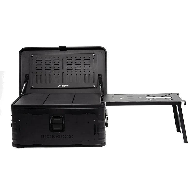 Outdoor Camping Aluminum-magnesium Alloy Storage Box Modified Box Camping Large Capacity with Tripod Storage Box