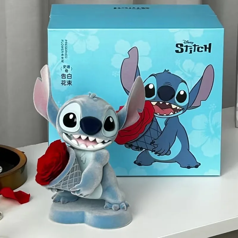 

New Blind Box Disney Eternal Flower Series Stitch Doll Flower Model Material Mysterious Box Christmas Valentine'S Day Gif