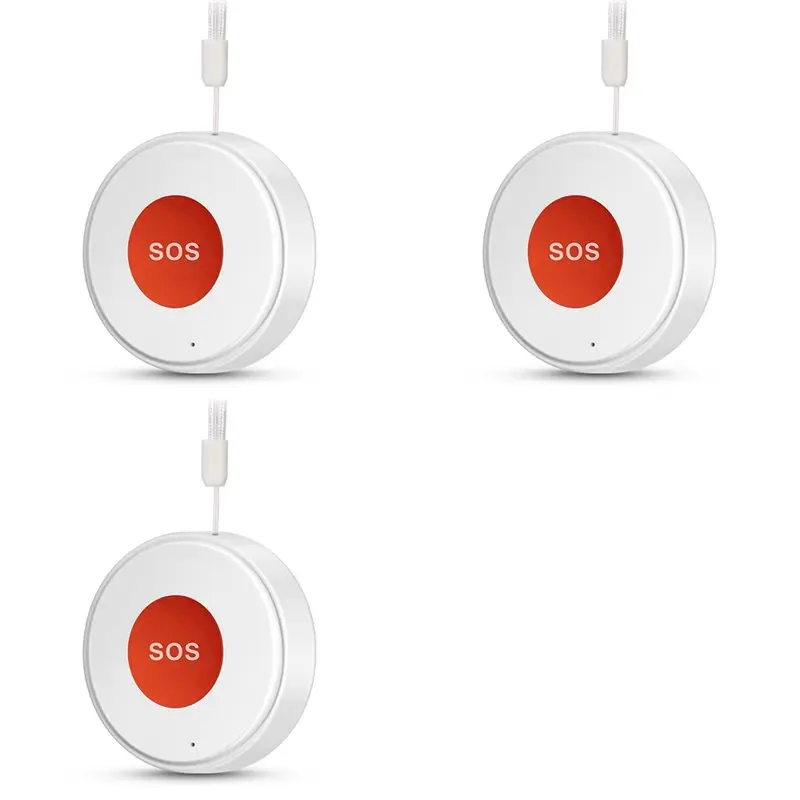 

【BRILLIANT 】3X Mini Tuya WIFI Elderly SOS Button Waterproof Emergency Panic Sensor Alert Push To Mobile Home Automation Security