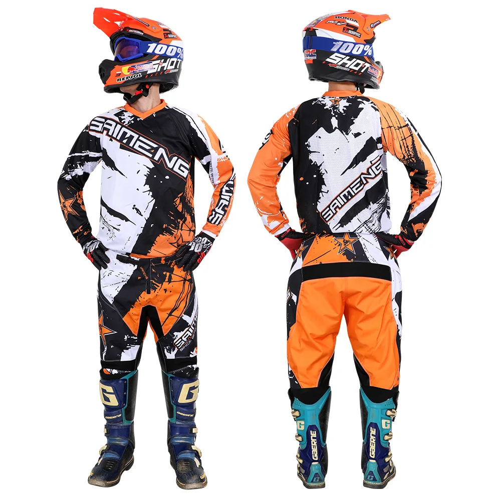 

SIZE 20 22 24 26 28 saimeng children's enduro motocross gear set mx jersey pants motorcycle mtb Off Road youth racing suit