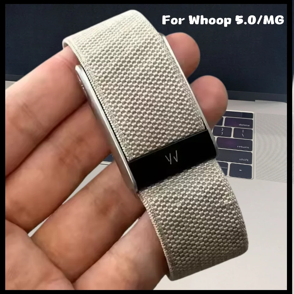 Elastic Woven Nylon Sport Replacement Wristband For Whoop 5.0/MG Silver Black Multi Color Optional Fitness Tracker Accessories