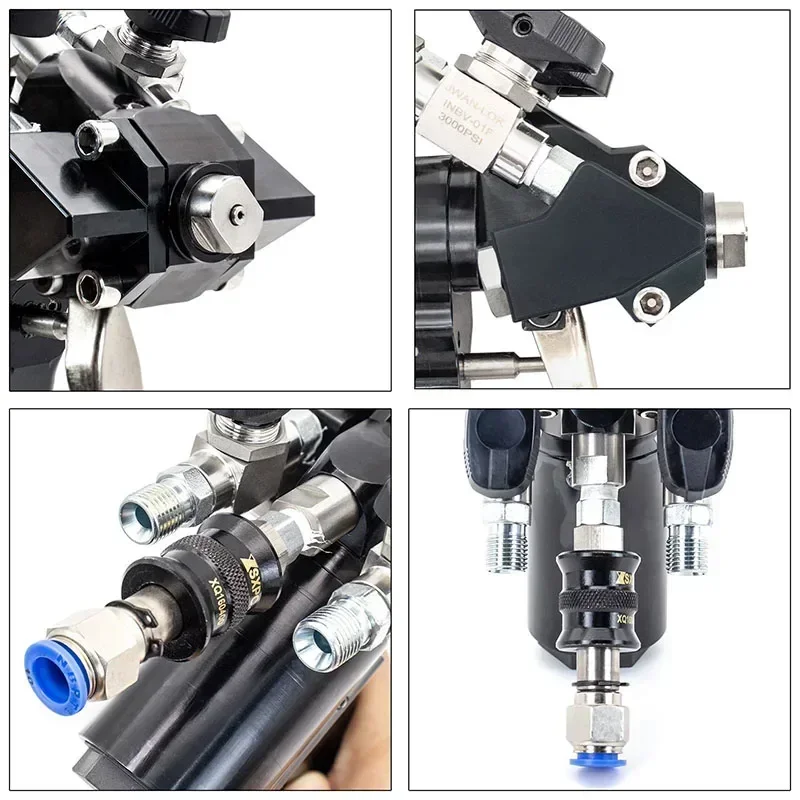 Adhere to quality P2 PU Foam Spray Gun Polyurethane Air Purge Spray Gun Self Cleaning With Accessory Kit High Pressure