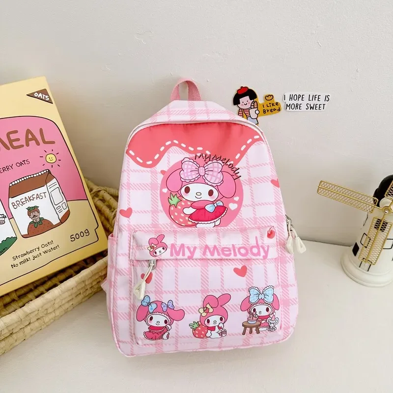 Plecak Hello Kitty Sanrio, uroczy plecak z nadrukiem Kuromi Cinnamoroll, tornister anime, plecak podróżny dla dzieci