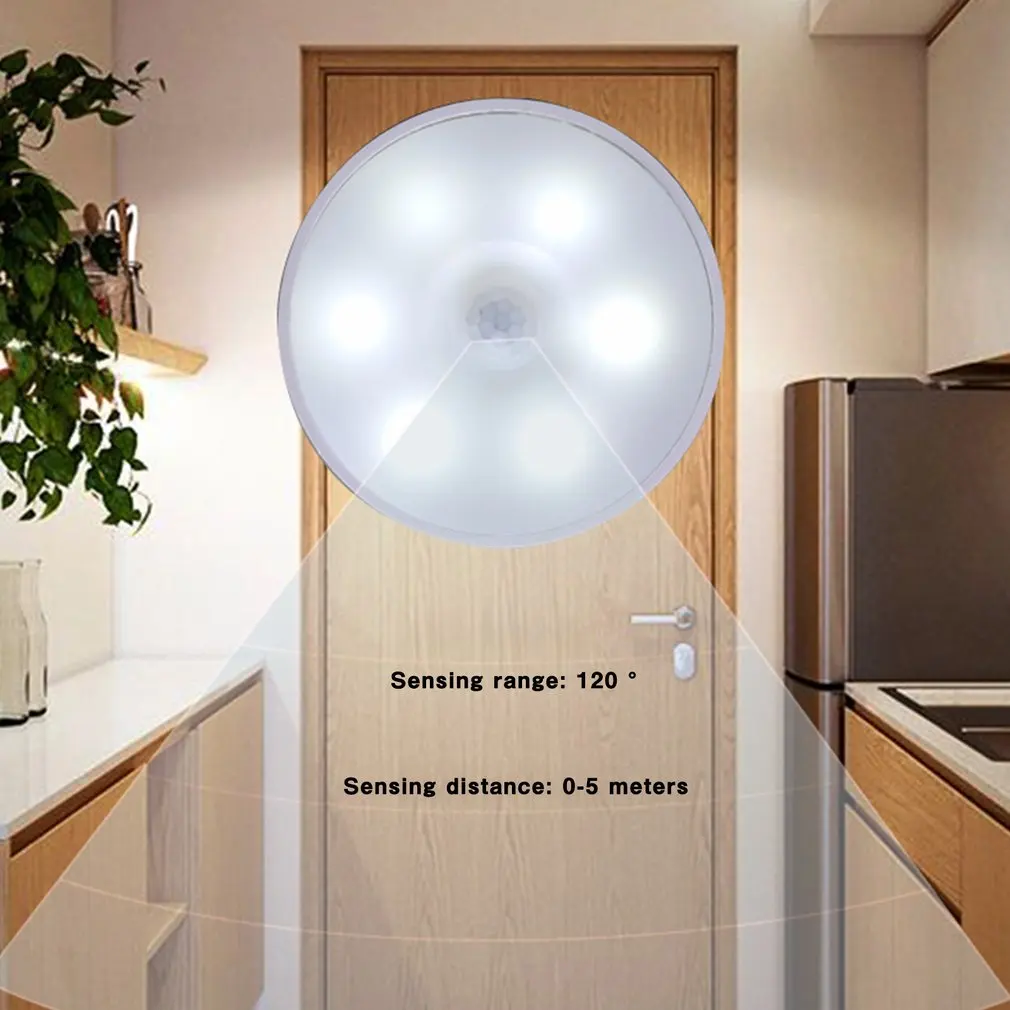 New Motion Sensor LED Night Light Wireless USB Rechargeable Cabinet Night Lamp Bedside Lights For Bedroom Home Closet Lighting