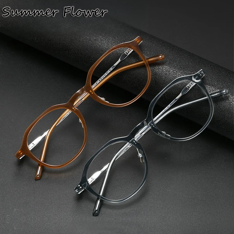 

Женские ретро-очки для пресбиопии, оптическая оправа из ацетата, винтажные модные очки, мужские очки для коррекции близорукости, линзы для миопии