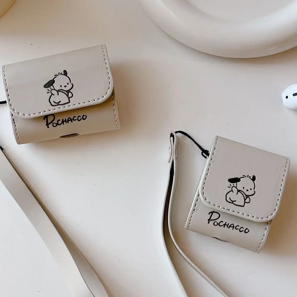 Cartoon Sanrio Earphone Case Pochacco Accessories Cute Beauty Kawaii Anime Apply Airpods12Pro Protective Cover Toy for Girl Gift