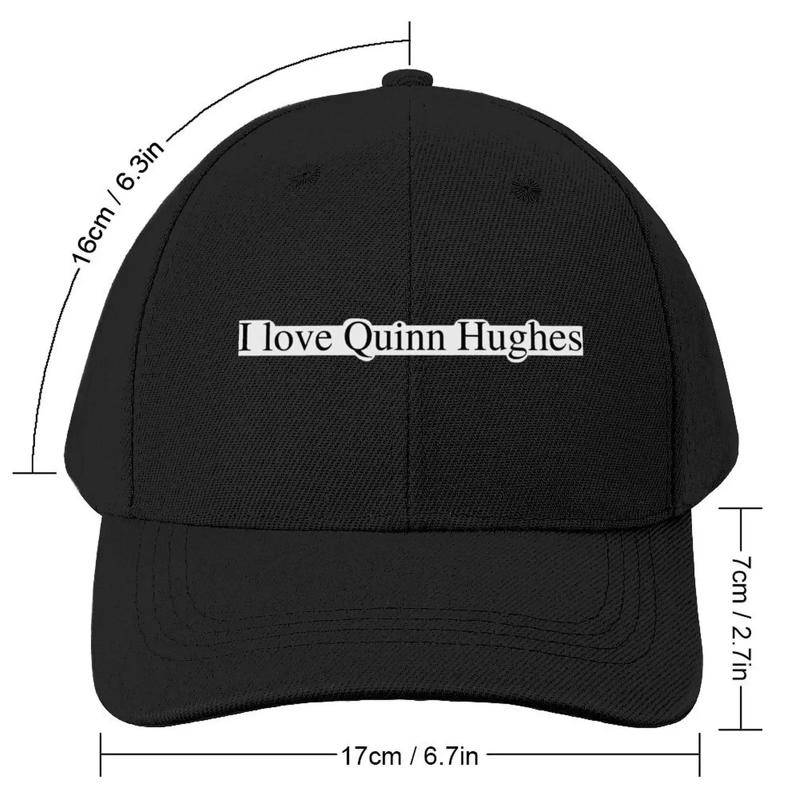 I love Quinn Hughes Baseball Cap hats for men Gentleman Hat fashionable cute Women's Beach Outlet Men's