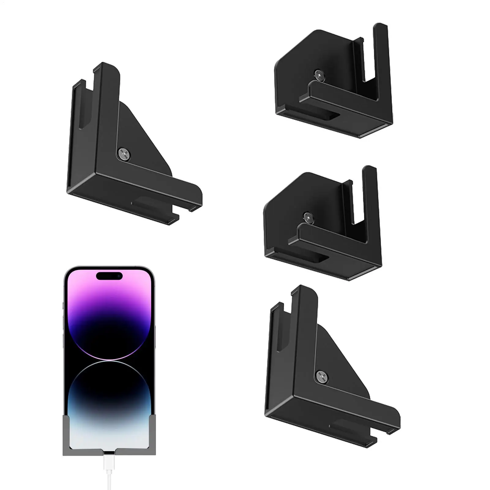 

Tablet computer wall mounted bracket, mobile phone wall mounted charging bracket, double-sided tape or screw installation