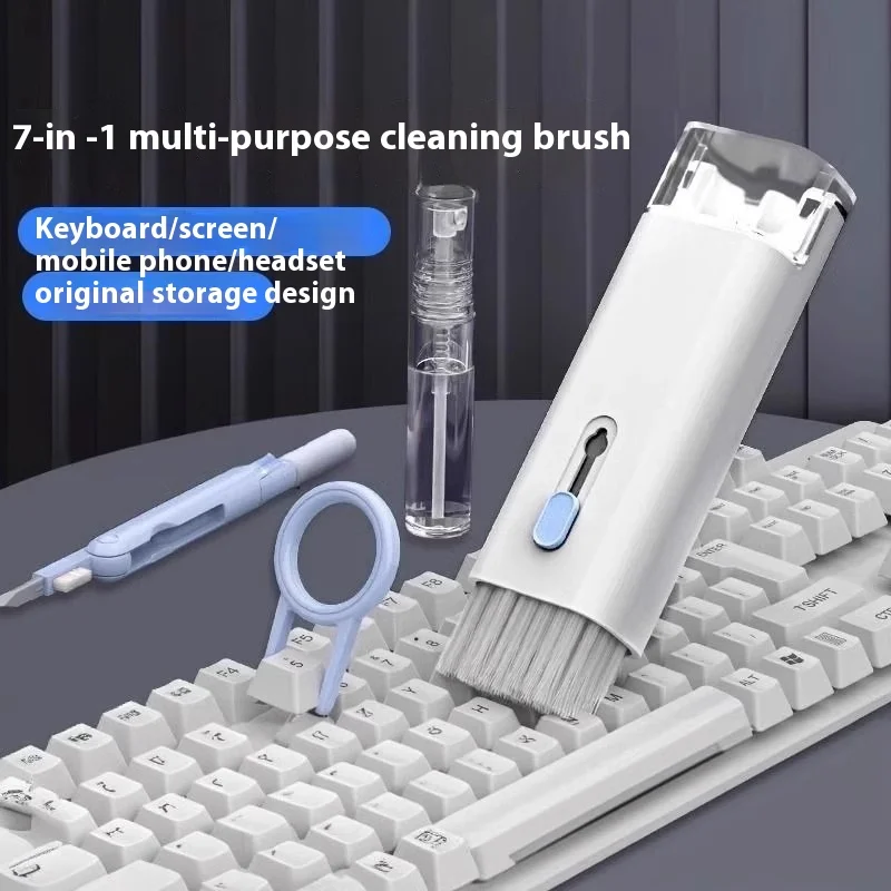 Picture 3: 7-In-1 Computer Cleaning Kit - Soft Bristle Brush For Mechanical Keyboard, Dust Removal Tools For Pc/Laptop, Electronics Mainten