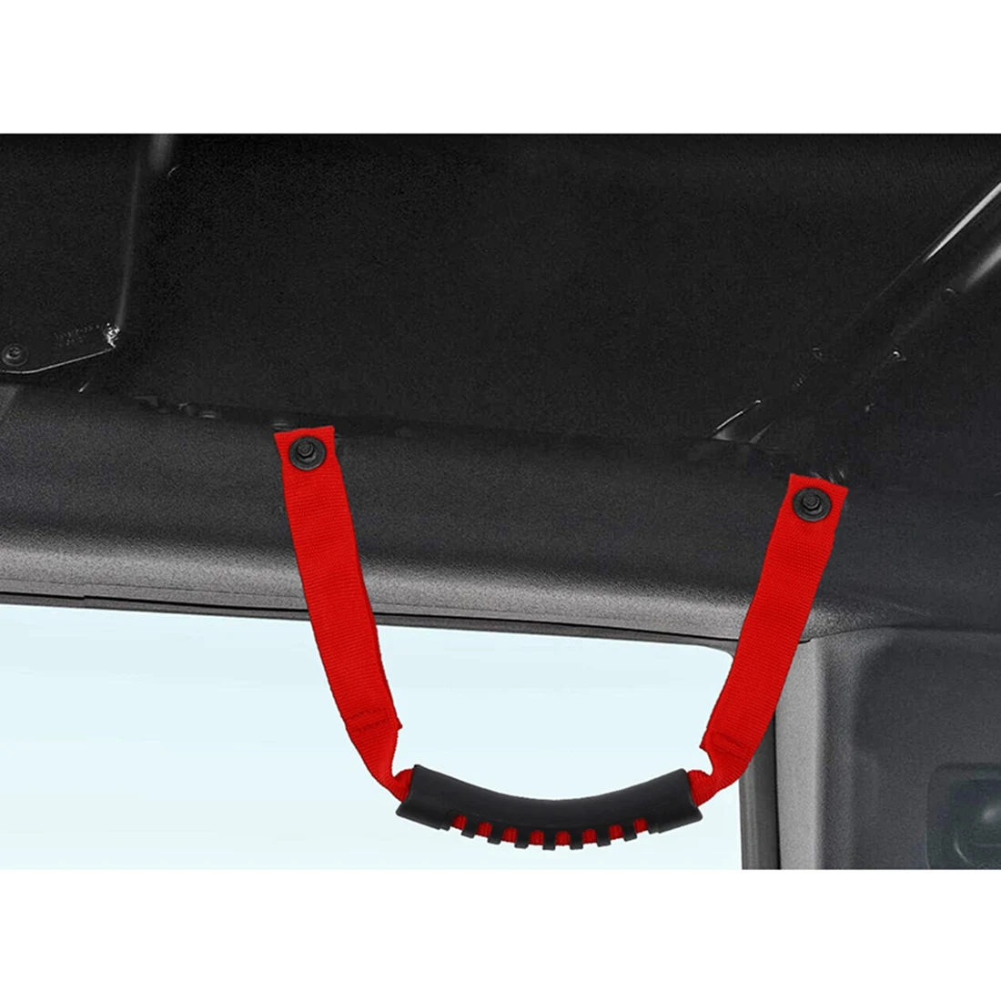 Roll Bar Grab Handles for Ford Bronco 2021 2022 Accessories Paracord Grip Handle, with Anti-Slip Design (Red)