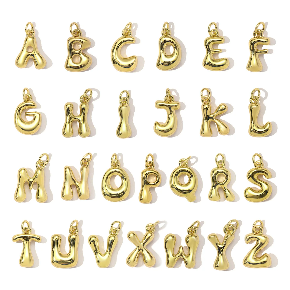 

3Pcs/Lot Copper Alphabet Name Jewelry Charms A-Z Letter Pendants For DIY Making Bracelet Necklace Fashion Jewelry