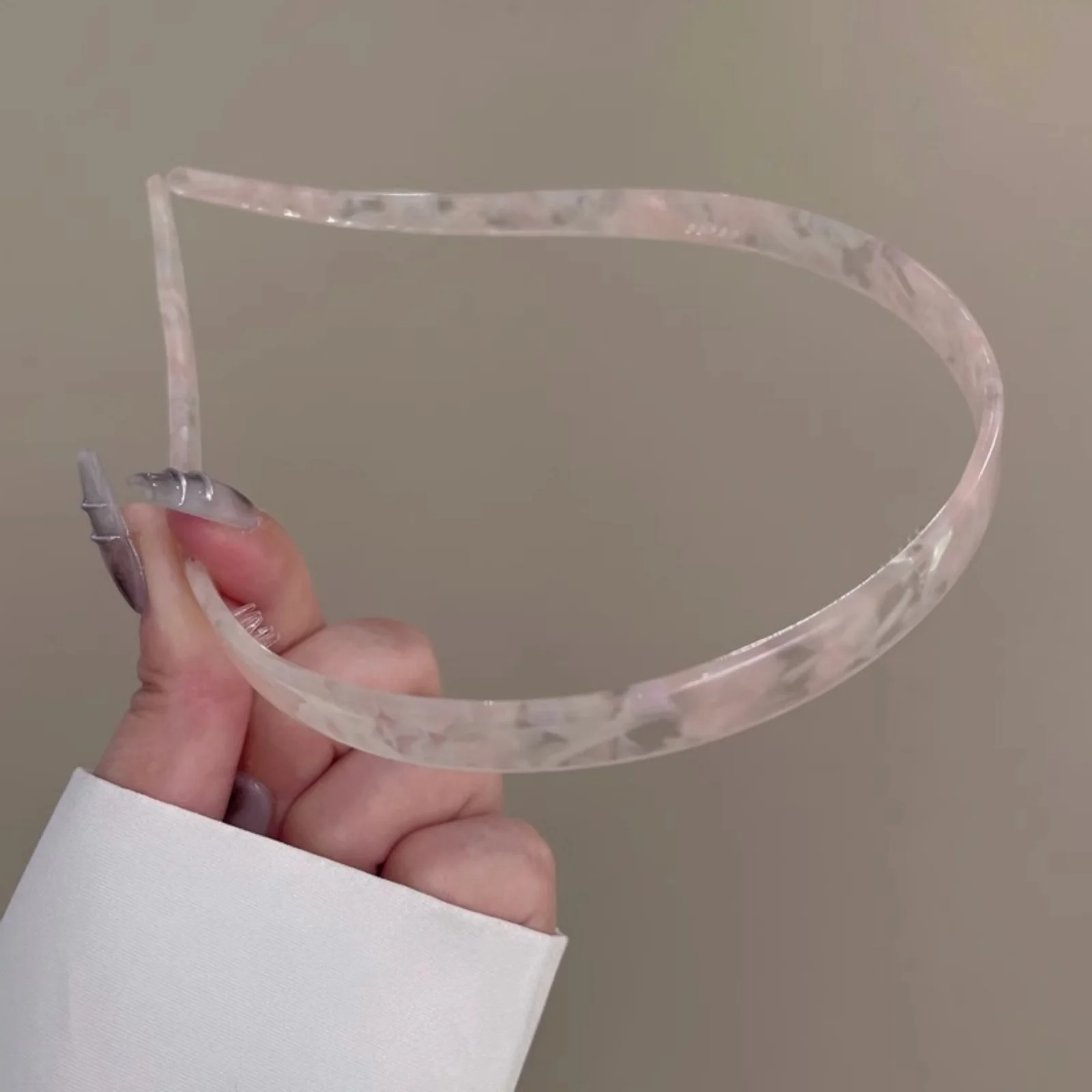 1 Damen-Haarschmuck mit nicht klemmende Ohrknochen, Essigsäure-Stirnband, Stirnband, High-End-Haarband für Mädchen, 2024, neuer Sommer, elegant – Detail 12