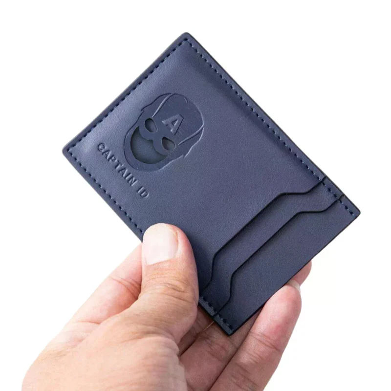 

Кожаный полый дизайн персонажа, кошелек, персонализированная маска супергероя, держатель для карт, ID, геройский зажим для карт, подарок