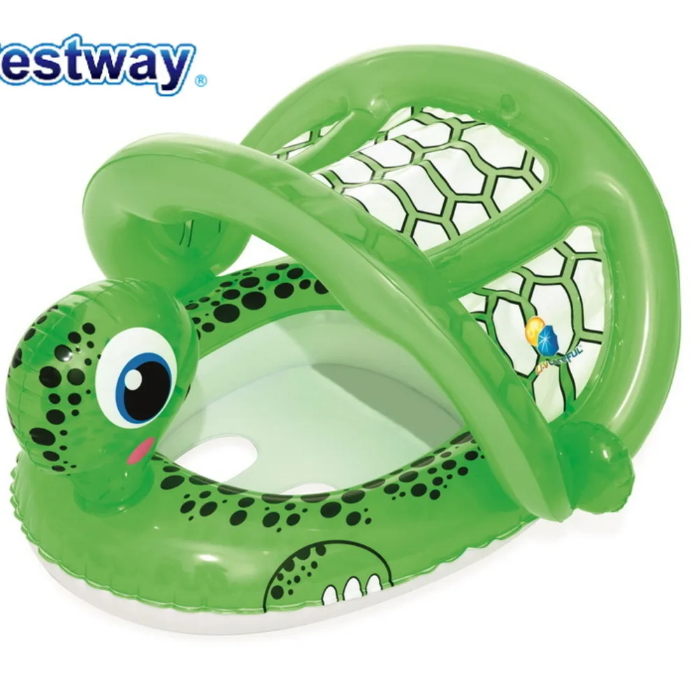 

34094 Bestvvay 74cmx66cm Inflatable Float Swim Ring Turtle-shape Child Floating Seat 29"x26" Floating Turtle Baby Care Seat