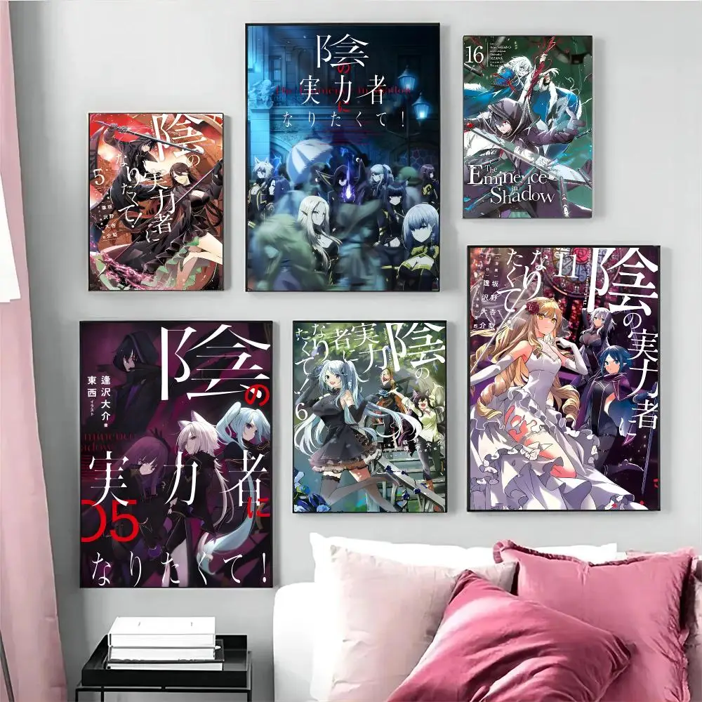 The Eminence In Shadow Anime Dark‑fantasy Poster Self-adhesive Advanced Aesthetic Printing Paper Wall Art Living Room Home Decor