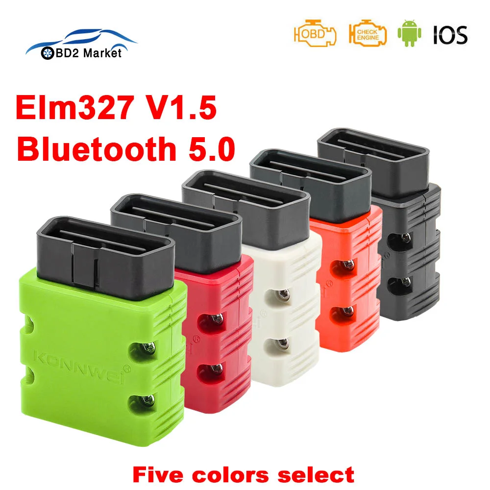 KONNWEI KW902 Elm327 V1.5 Car Diagnostic Tool Code Reader Bluetooth 5.0 OBD 2 OBD2 Scanner for Android IOS With Switch Button