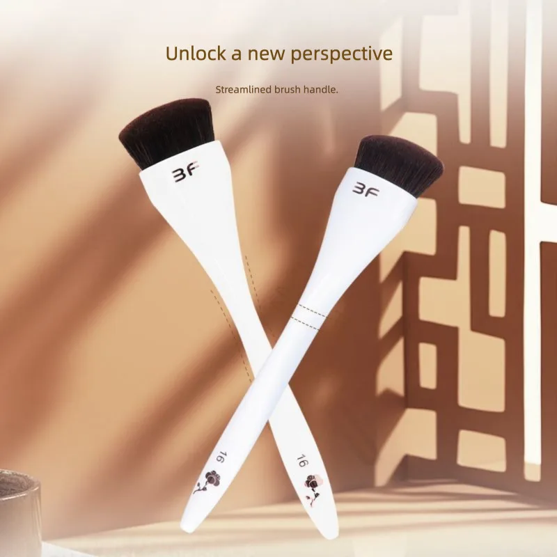 

Серия Snow Whisper, не впитывающая основа без следов, мягкая щетина, кисть для макияжа с одной плоской головкой для начинающих