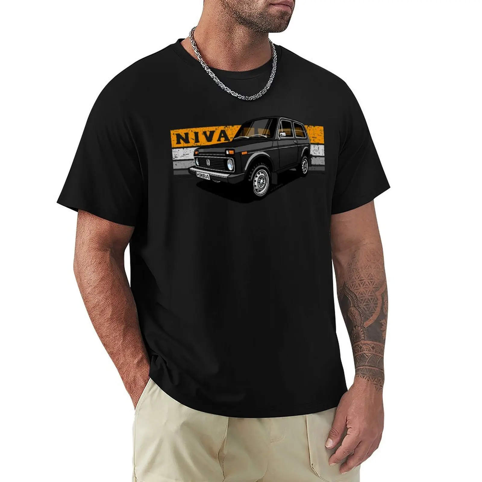 Handmade drawing of the mythical Russian 4x4 T-Shirt Sporty Casual Quick Dry T-Shirt