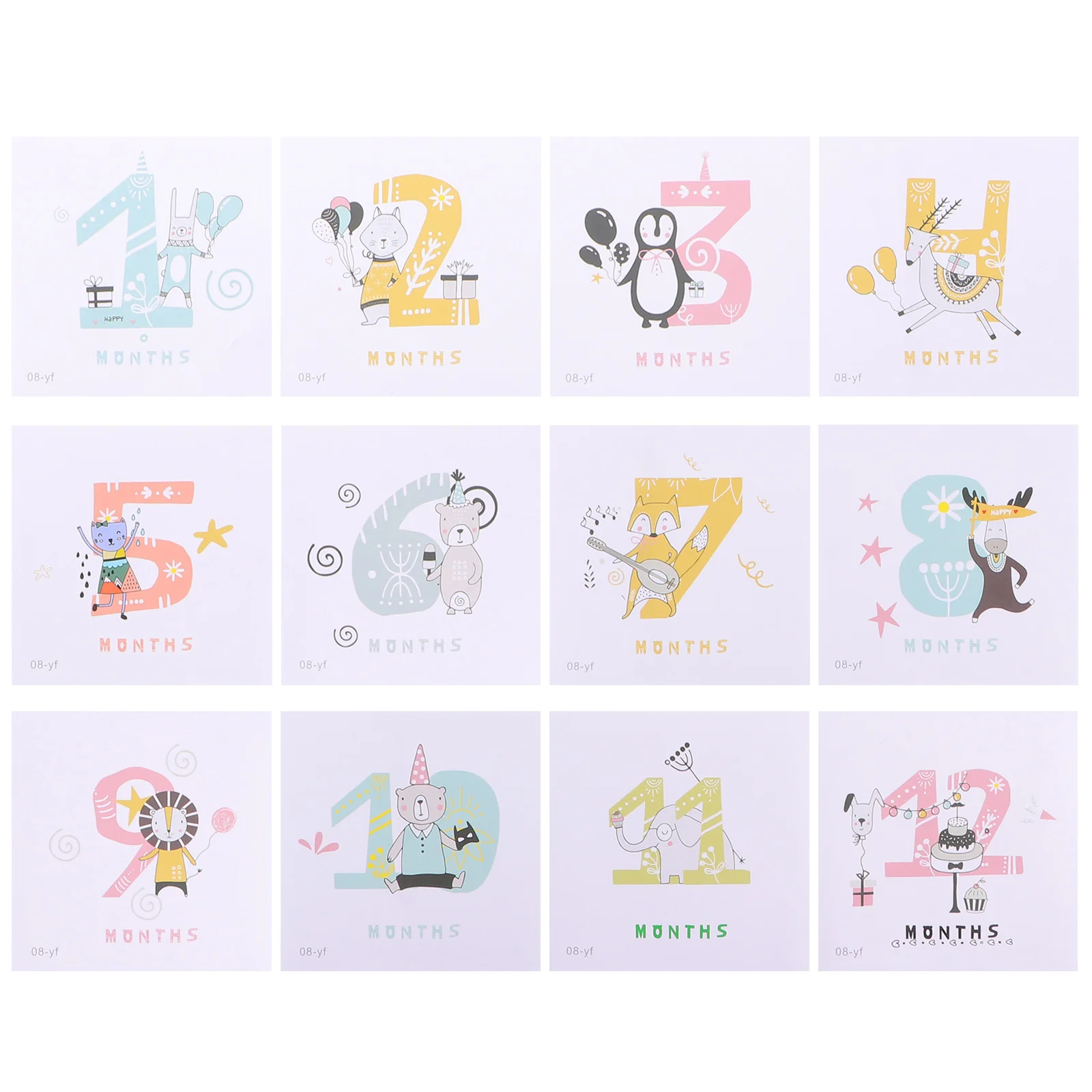 

Sticker Baby Stickers Boy Cartoon Milestone Monthly Belly Paper Newborn Gifts Photo Prop