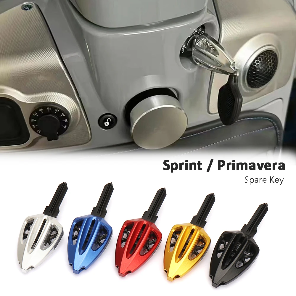 

Motorcycle Accessories Spare Key CNC Aluminum Chip Keys 5 Color For Vespa Primavera 150 Sprint 150 PRIMAVERA SPRINT 150