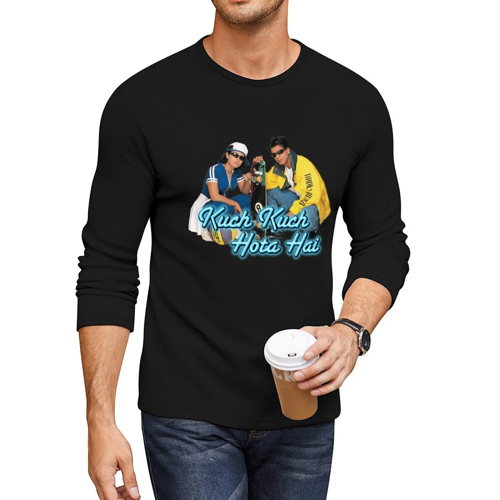 Shah Rukh Khan poses Long T-Shirt oversized t shirt anime T-shirt men