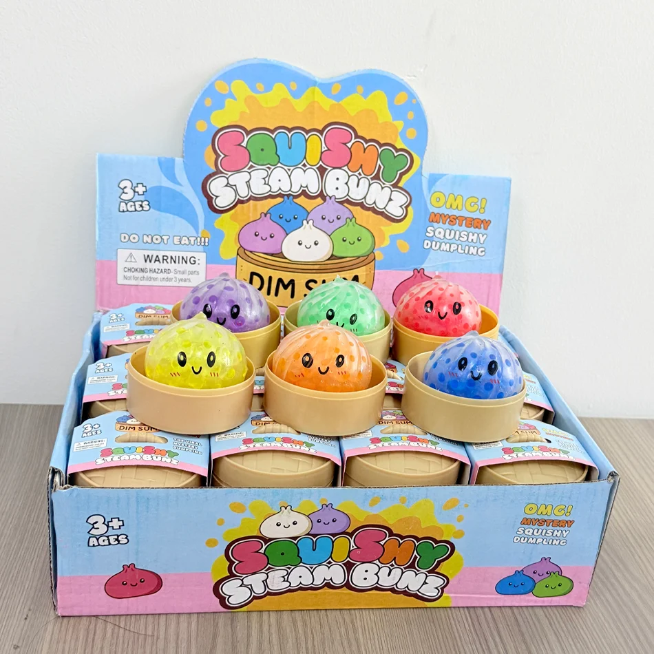 Squishies Dumpling Bun Toy, Slowly Rising Sparkling Dumpling Pressure Ball, Relieve Stress Restlessness Toy