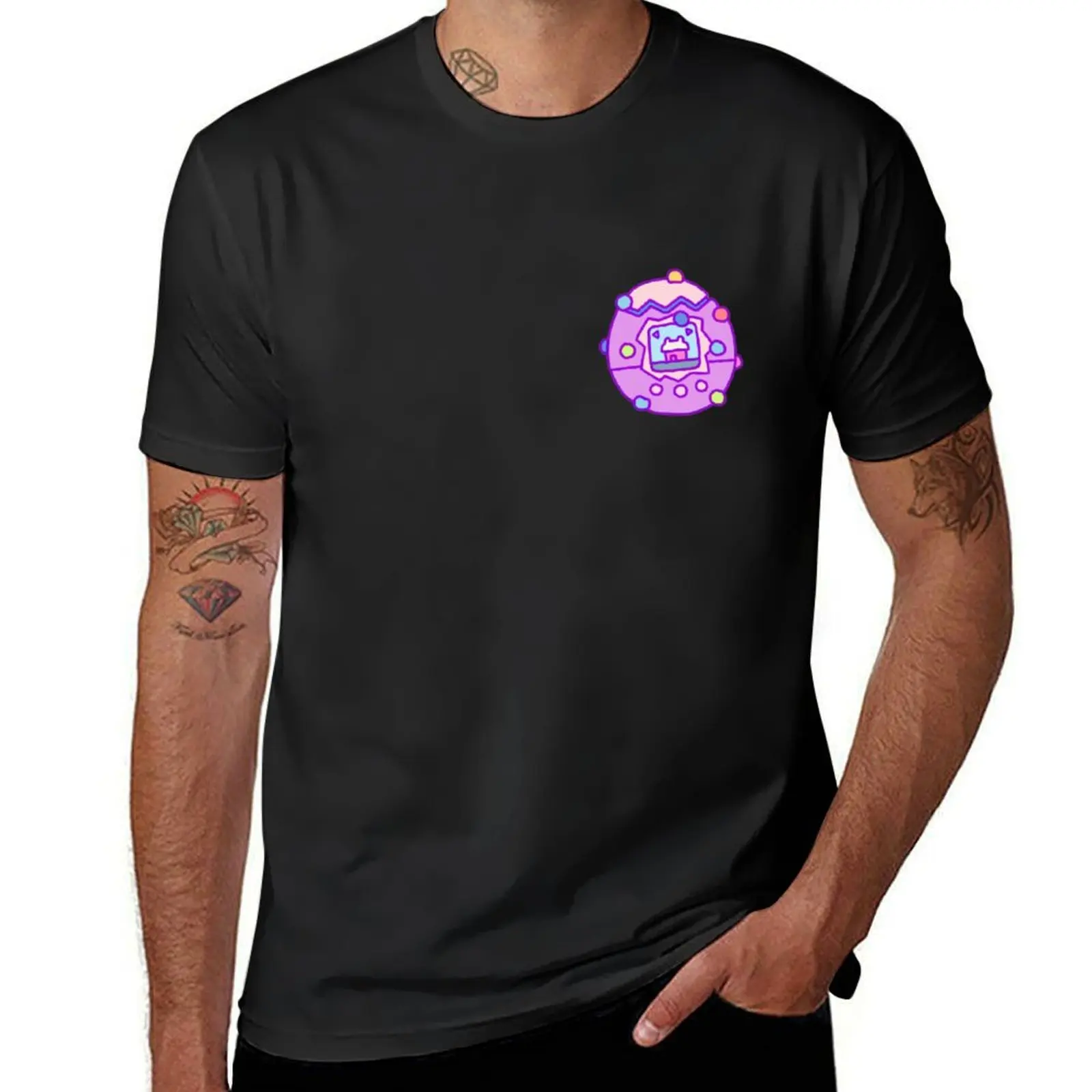 

Purple Tamagotchi T-Shirt hippie clothes vintage vintage clothes T-shirts for men cotton