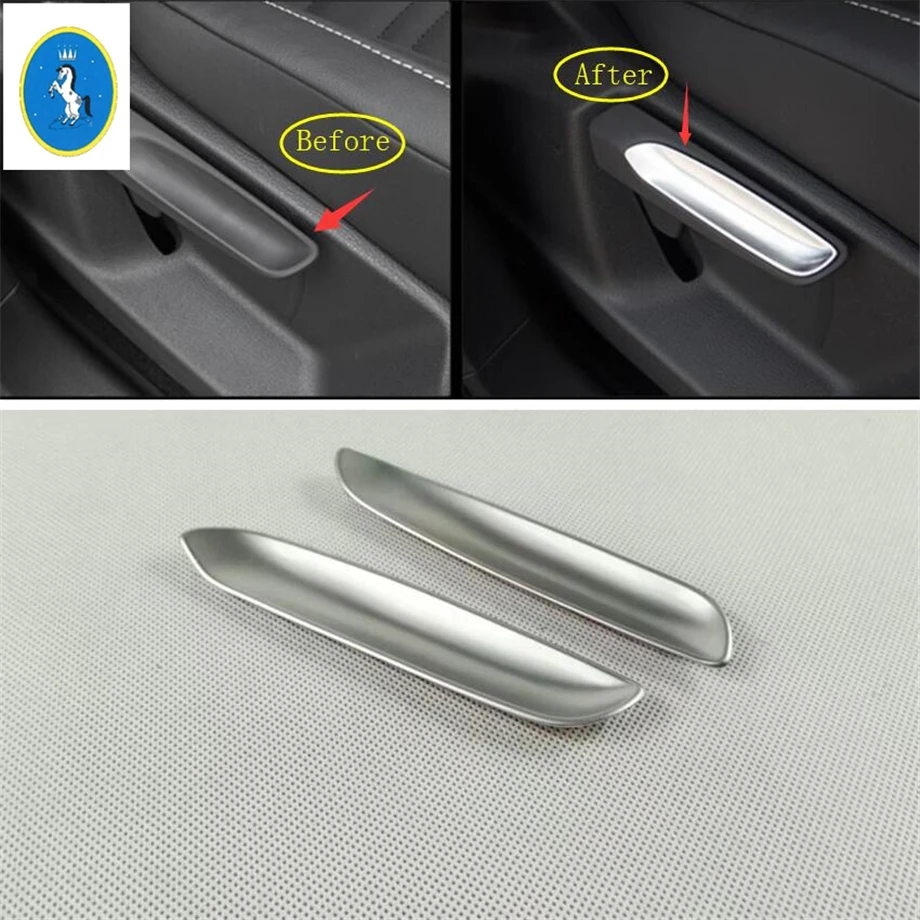 Auto Seat Adjust Adjustment Backrest Handle Decor Panel Cover Trim For Volkswagen T-Roc T Roc 2018 - 2023 Interior Accessories