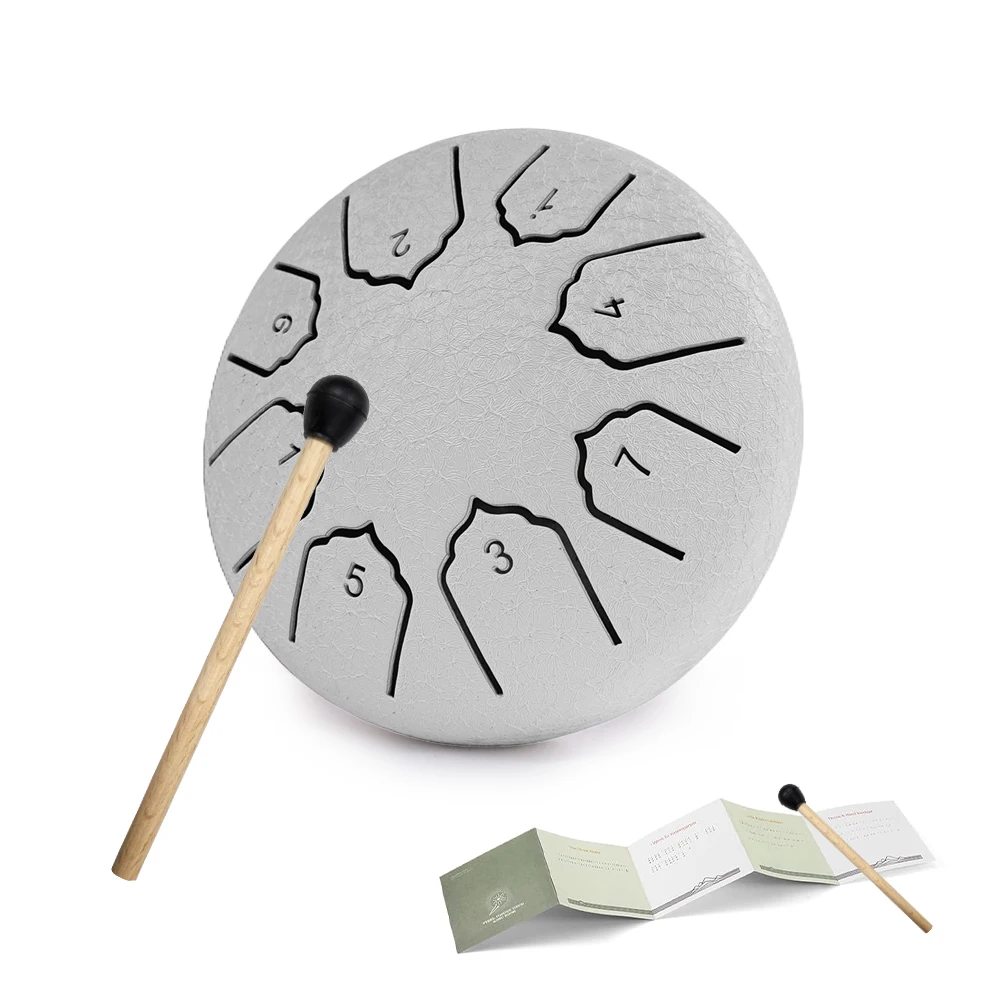Mini-Zungentrommel aus Stahl, 10,2 cm, 8 Noten, Regentrommel für draußen, Zungentrommel aus Stahl, Regenglockenspiel, Musikinstrumente für Erwachsene und Kinder – Detail 11
