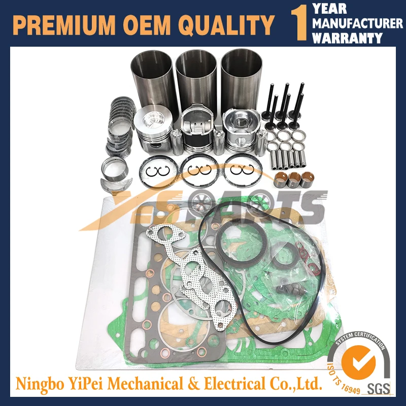 

Overhaul Rebuild Kit For Kubota D1402 Engine Mustang 342 Skid-Steer With Valves Bobcat 235