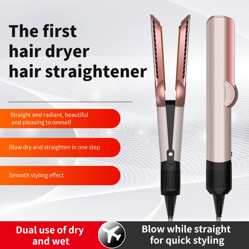 Pelurus dan Pengeriting Rambut Profesional dengan Ion Negatif untuk Pelurus Rambut Bebas Keriting Halus Berkilau; Alat pengeriting rambut