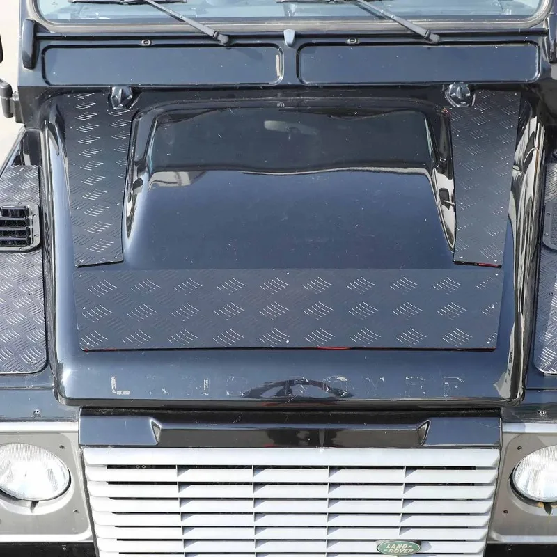 

For Land Rover Defender 90 110 130 2004-2018 Aluminum Alloy Black Car Hood Protection Panel Trim Stickers Car Accessories