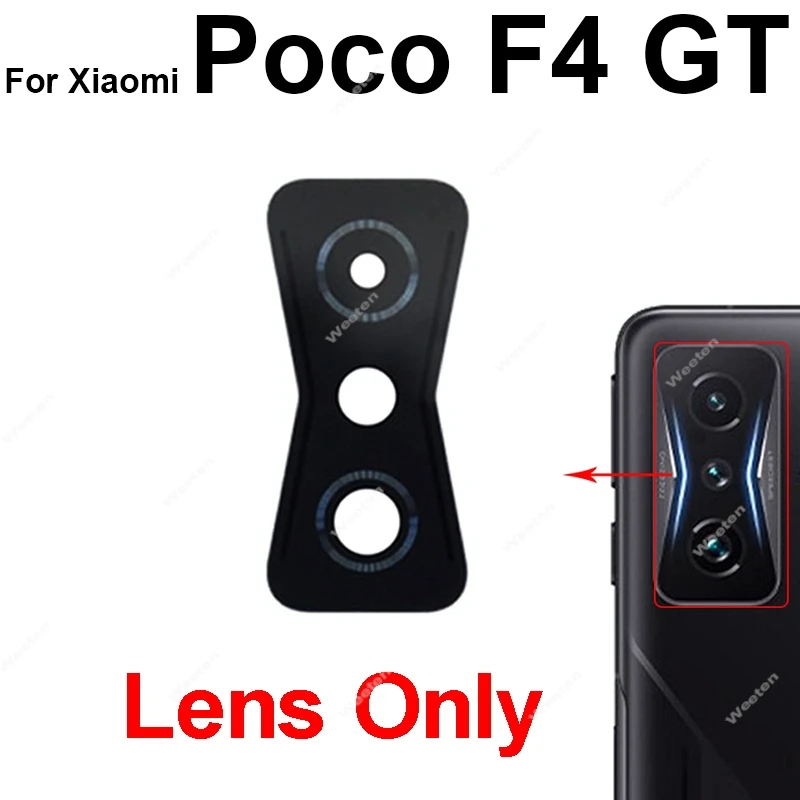 For Xiaomi Pocophone Poco M3 M4 X4 F4 Pro GT 4G 5G Rear Camera Glass Lens Cover Back Camera Glass Lens With Sticker Tape Parts