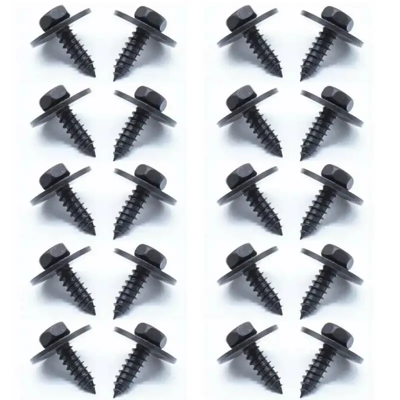 20pcs Car Hex Head Screw For BMW 07147129160 Fender Liner Air Duct Splash Shield Clip Bolt Screw High Quality Car Accessories