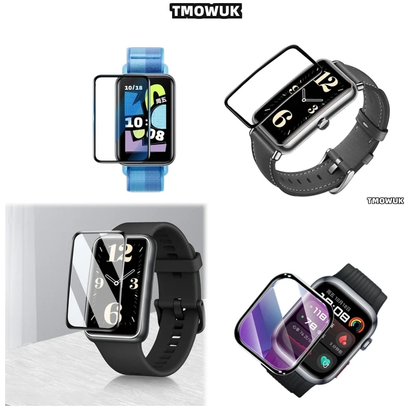 

For Huawei Band 6 7 8 9 10 B6 B7 Watch D2 Fit 3 4 Pro Special Edition Flexible Screen Film Full Cover Protector 3D Curved