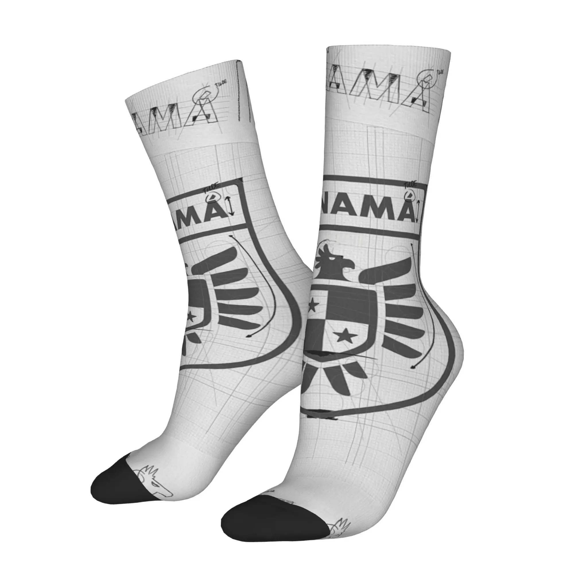 Happy Funny Panama Vintage Harajuku  Street Style Novelty Seamless Sock Match Day Essentials