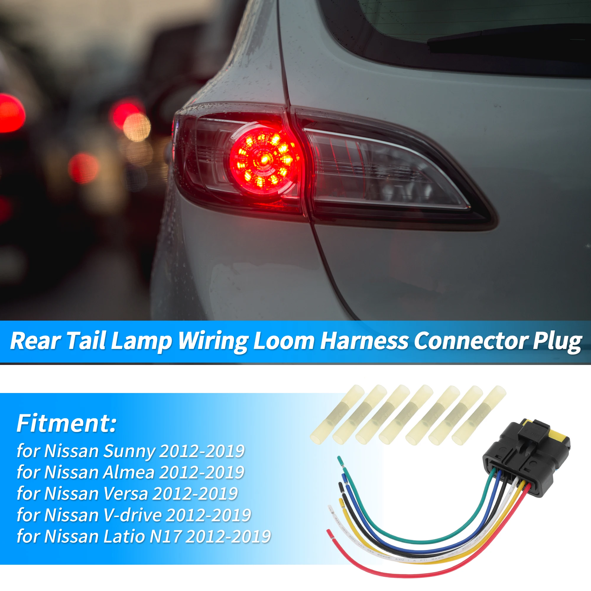 

X Autohaux No.265503AN0A Rear Tail Light Harness for Nissan Sunny 2012-2019