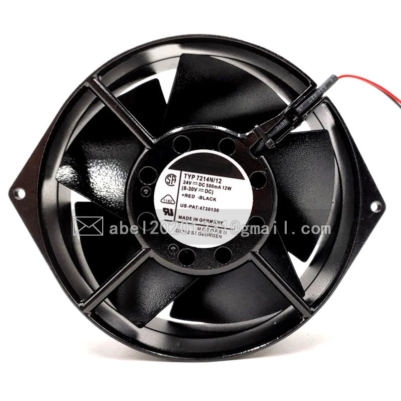 

BRAND NEW ORIGINAL TYP 7214N/12 7214 N/12 DC 24V COOLING FAN 17255 172*150*55MM