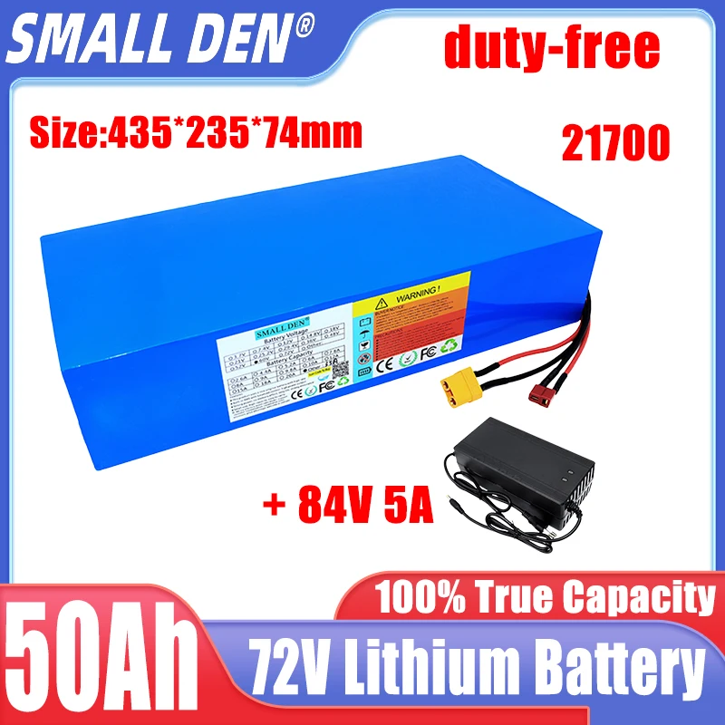 New 72V 50AH 21700 20S10P suitable for 2000W 3000W 3500W battery with built-in 50A BMS advantage battery rechargeable battery