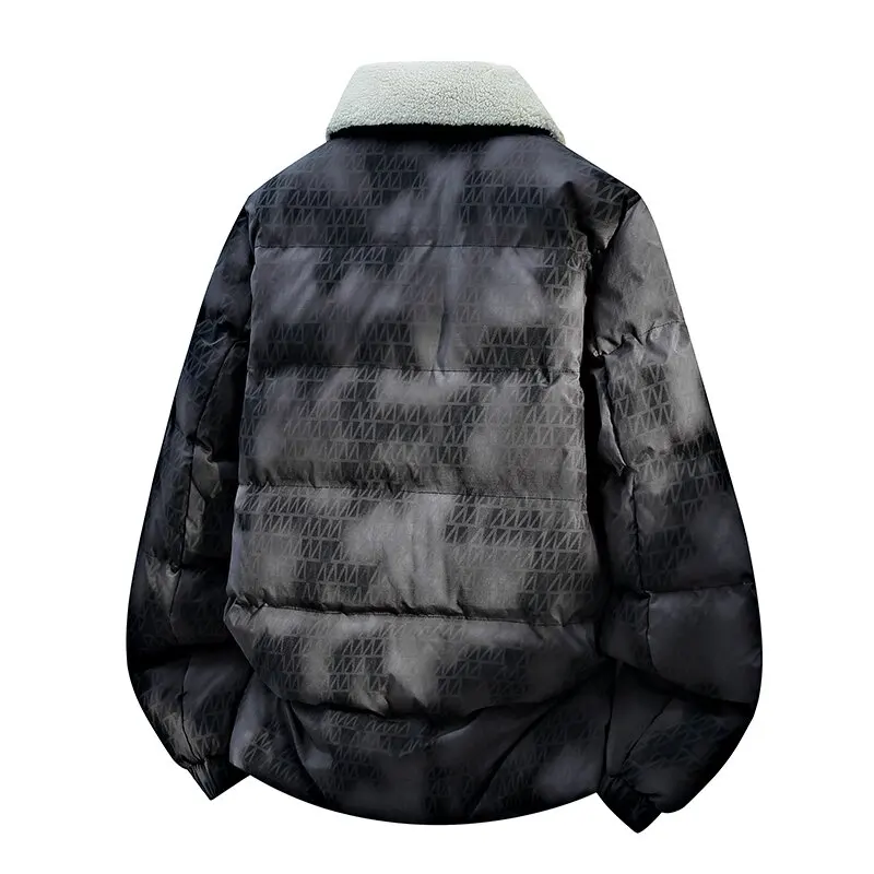 الخريف والشتاء الاتجاه الجديد الأمريكية خمر سميكة الدافئة القطن وسادة مبطنة الرجال الرياضة فضفاضة كبيرة الحجم معطف عالية الجودة
