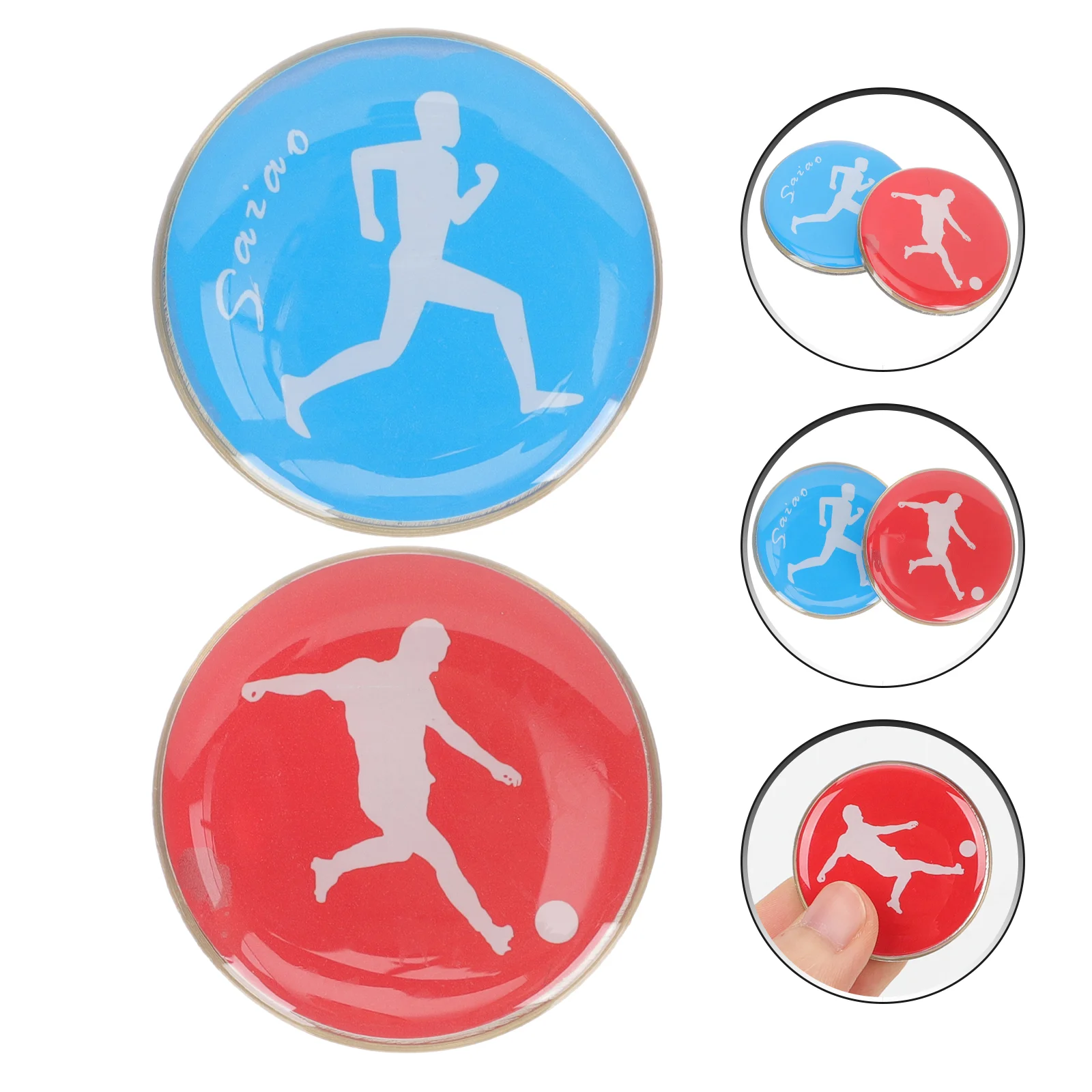 

2 Pcs Coins Side Football Toss Badminton Referee Volleyball Competition Judge Contest Practical Flip