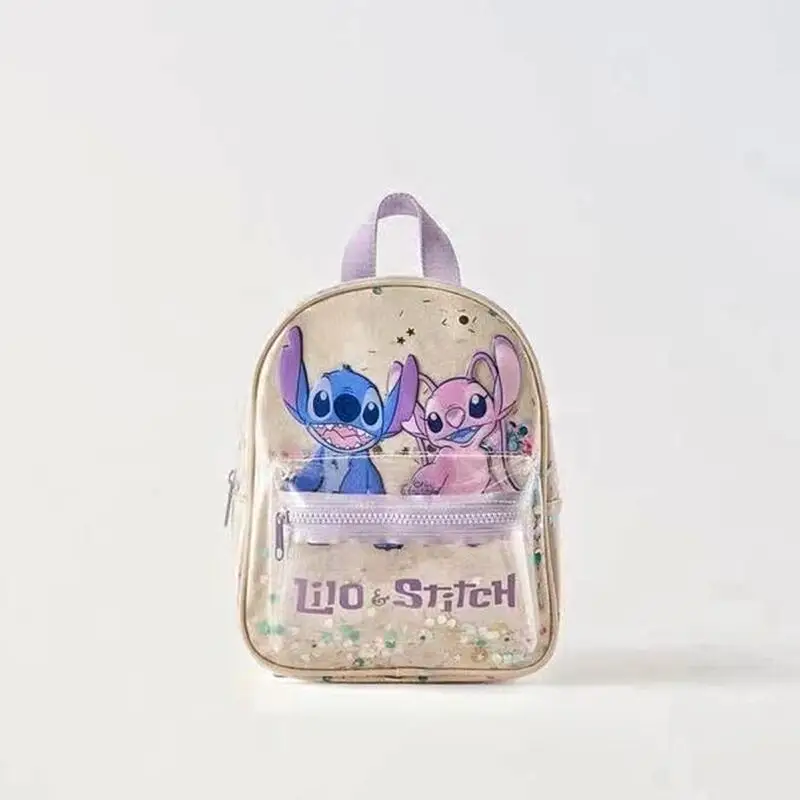 Disney Stitch Backpack MINISO Anime Cartoon Cute Shoulder Bag Fashion Handbag Charm Schoolbag Kawaii Girl&Child Holiday Gifts