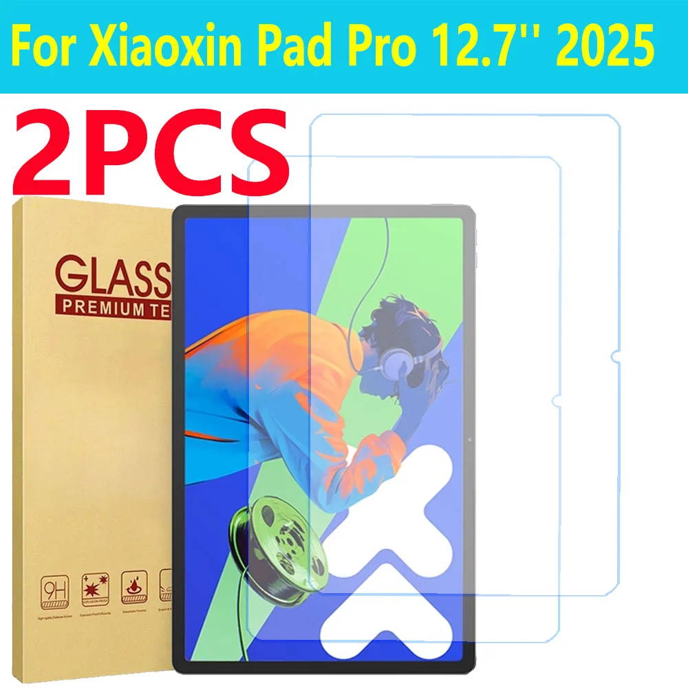 2 Pieces HD Scratch Proof Screen Protector Tempered Glass For Lenovo Xiaoxin Pad Pro 12.7 in 2025 Tablet Protective Film