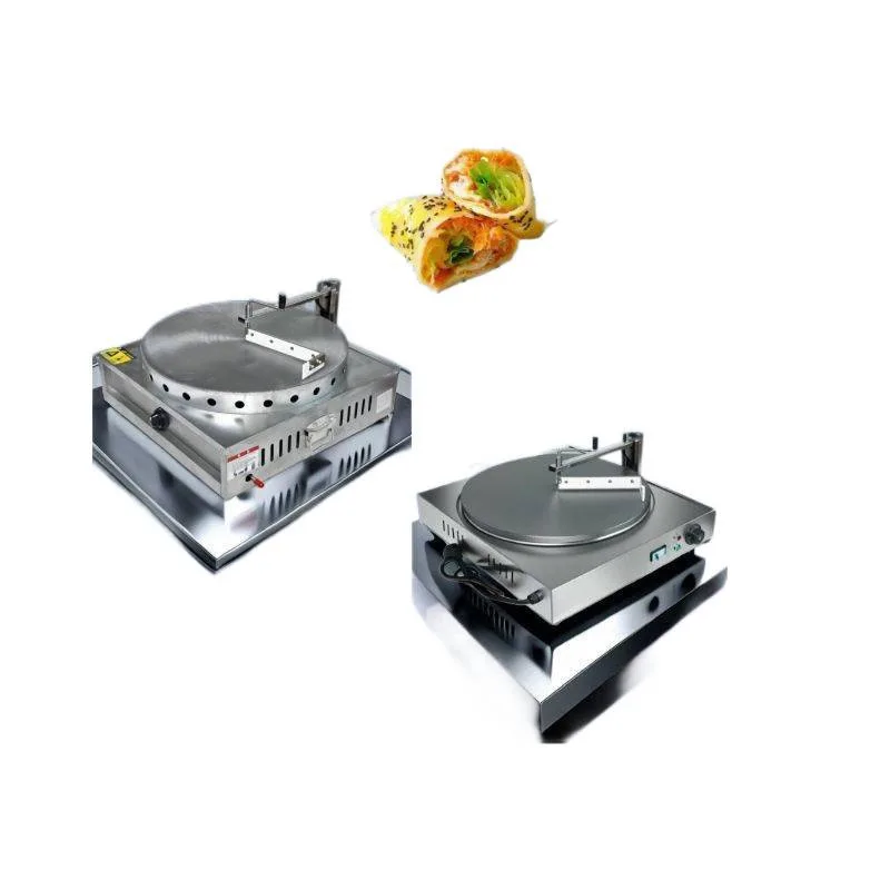 Semi-automatic pancake novice device all-in-one machine, hand-cranked gas electric pancake fruit gripper machine