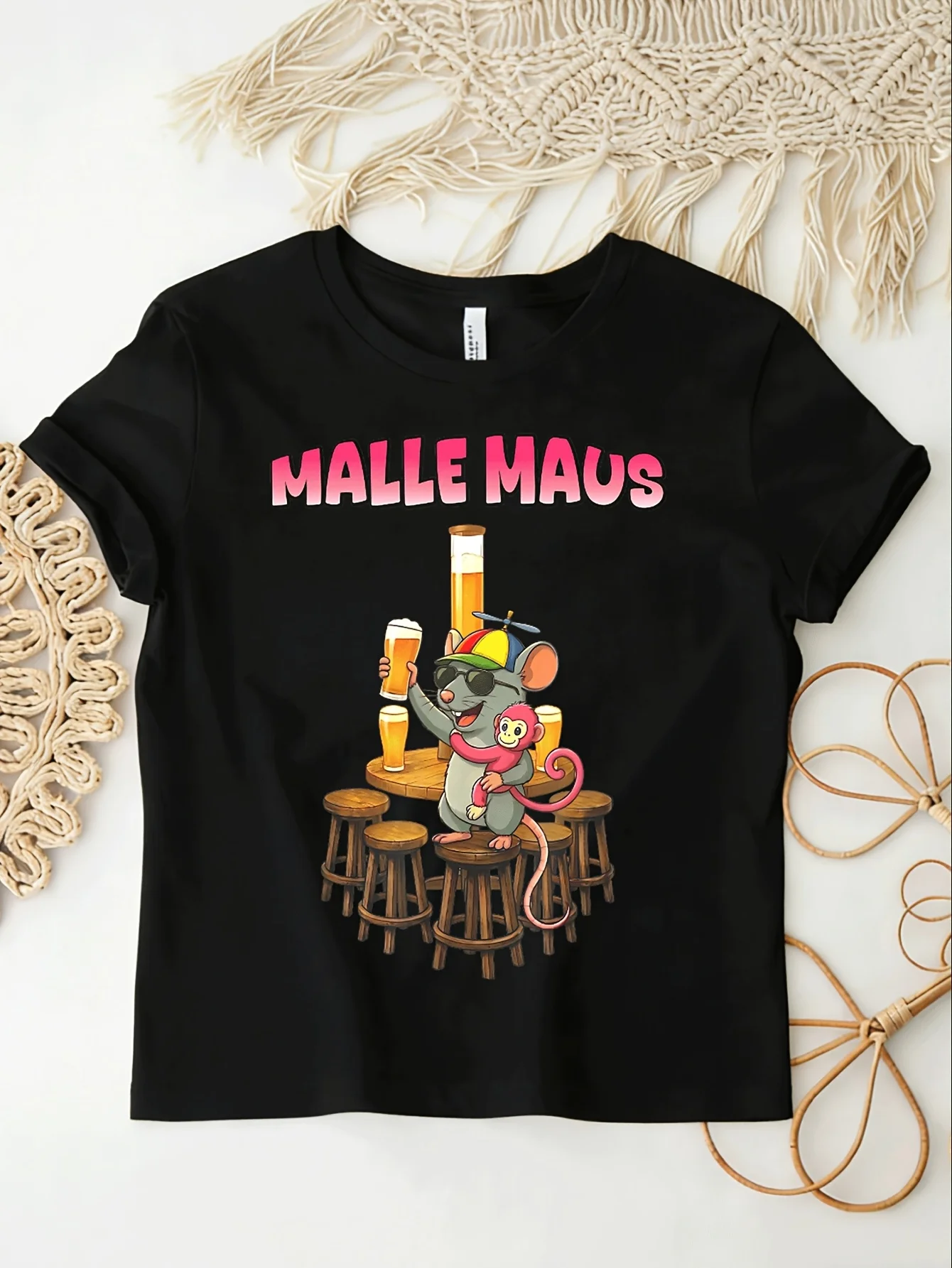Malle Mouse Mallorca - Camiseta divertida para hombre y mujer, unisex, para todas las estaciones, 180 g