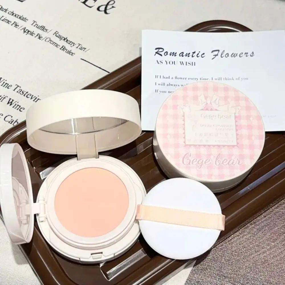 

Natural Finish Matte Face Pressed Powder Whitening Cream 2 In 1 Oil Control Foundation Lasting Brightening Double Layer