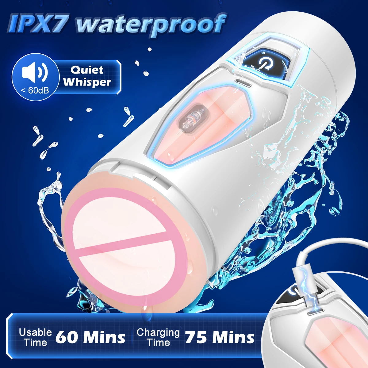 التلقائي بالكامل برأسين تمتص الموزه كوب IPX7 مقاوم للماء محاكاة المهبل التدريب تمديد لعبة الجنس الكبار للرجال