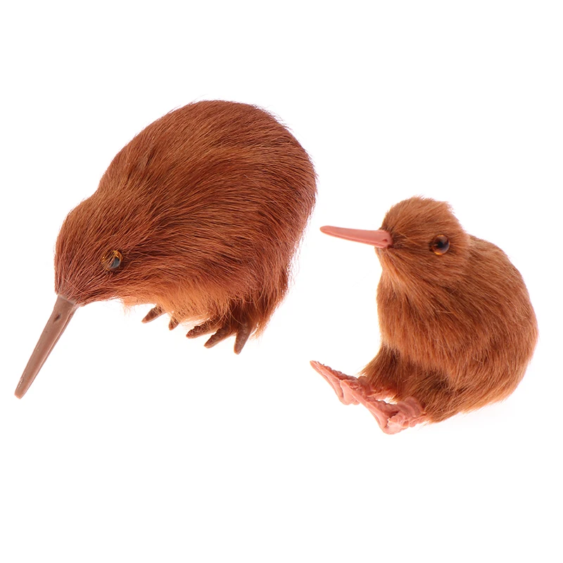 Cute Simulation Kiwi Bird Figurine Wingless Bird Mini Animal Model Car Ornaments Micro Landscape Ornament Home Desktop Crafts